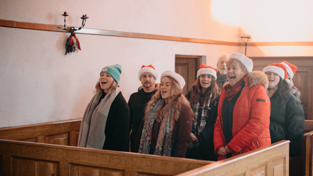 Fortwilliam Musical Society singing at Ulster Folk Museum