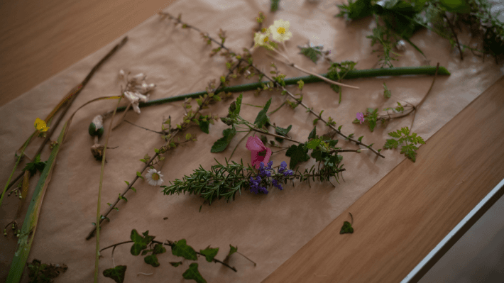 Image of flowers on a table